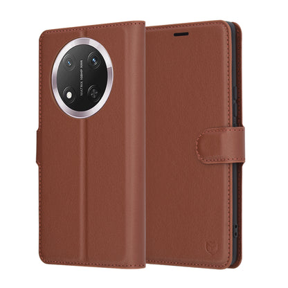 Futrola za Honor X9c / Magic7 Lite, Techsuit, Kožna Folio, Smeđa
