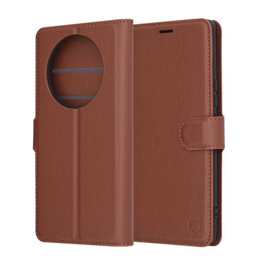 Futrola za Honor X9c / Magic7 Lite, Techsuit, Kožna Folio, Smeđa