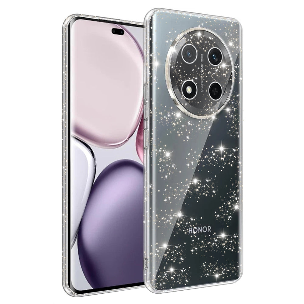 Maska za Honor X9c / Magic7 Lite, Techsuit, SparkleSkin, Prozirna