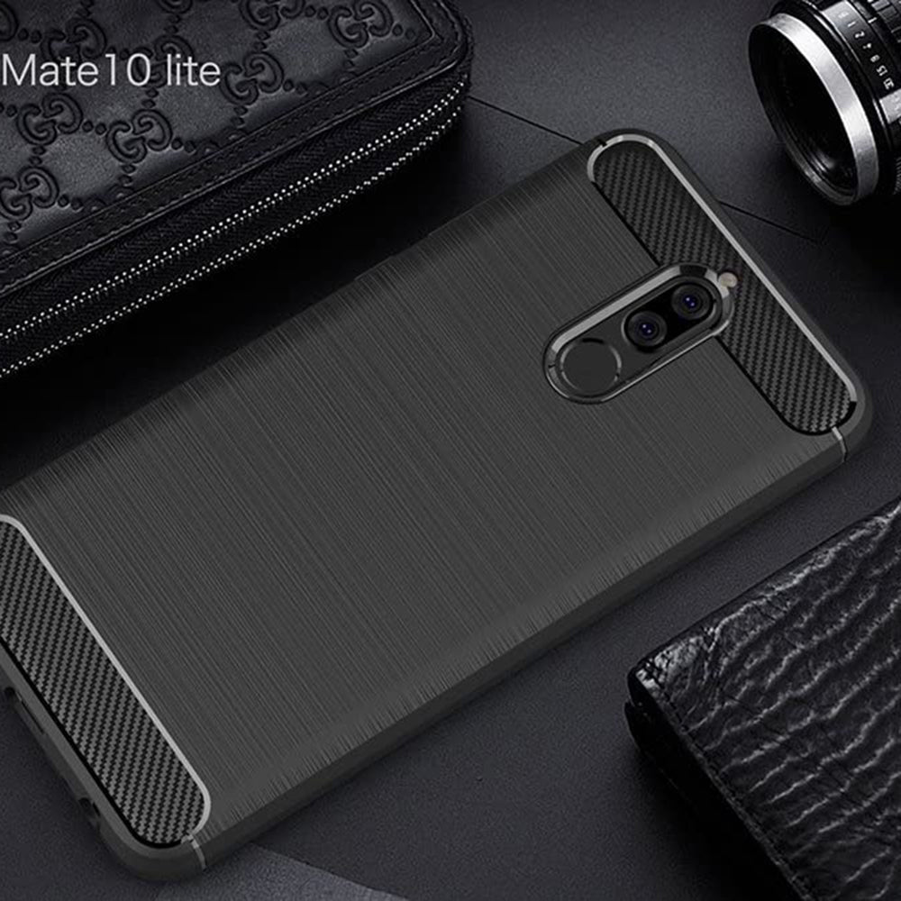 Maska za Huawei Mate 10 Lite, Techsuit, Karbon, Crna
