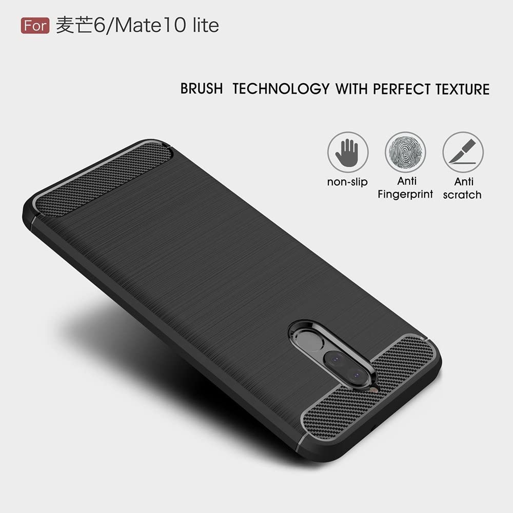 Maska za Huawei Mate 10 Lite, Techsuit, Karbon, Crna