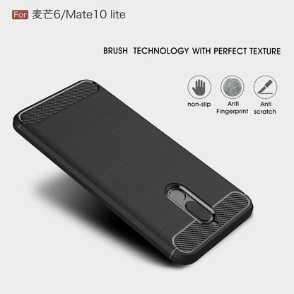 Maska za Huawei Mate 10 Lite, Techsuit, Karbon, Crna