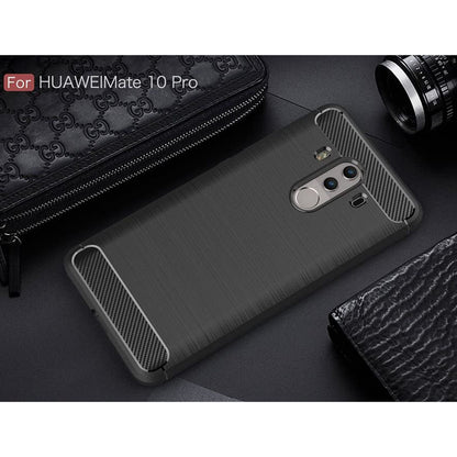 Maska za Huawei Mate 10 Pro, Techsuit, Karbon, Crna