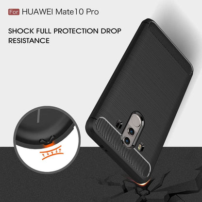 Maska za Huawei Mate 10 Pro, Techsuit, Karbon, Crna