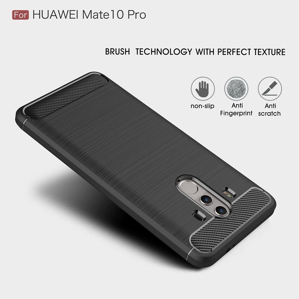 Maska za Huawei Mate 10 Pro, Techsuit, Karbon, Crna