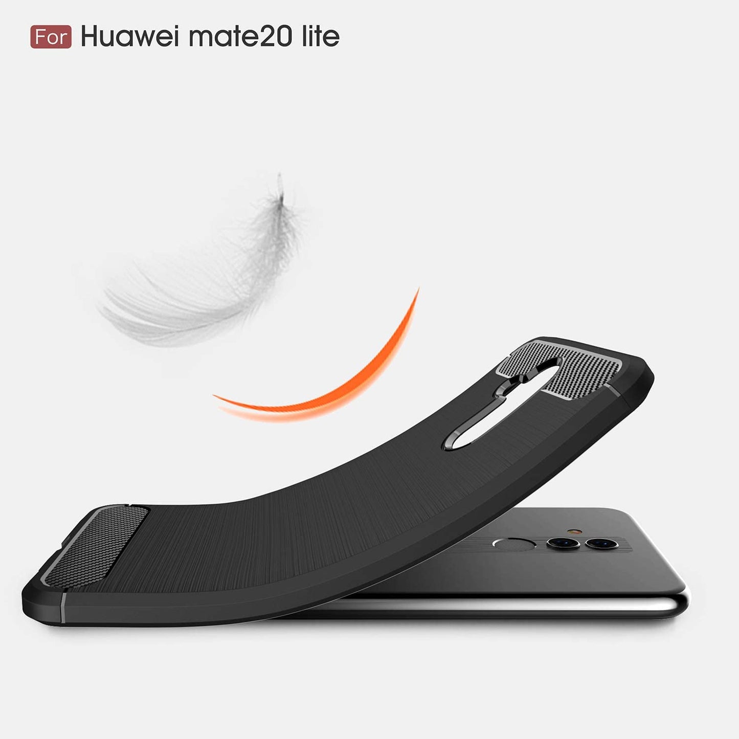 Maska za Huawei Mate 20 Lite, Techsuit, Karbon, Crna