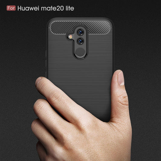 Maska za Huawei Mate 20 Lite, Techsuit, Karbon, Crna