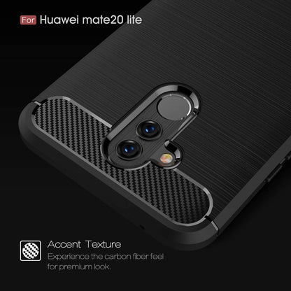 Maska za Huawei Mate 20 Lite, Techsuit, Karbon, Crna