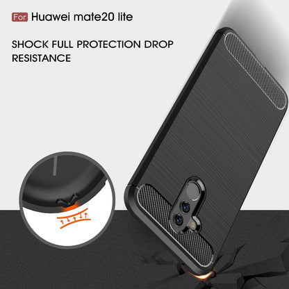 Maska za Huawei Mate 20 Lite, Techsuit, Karbon, Crna