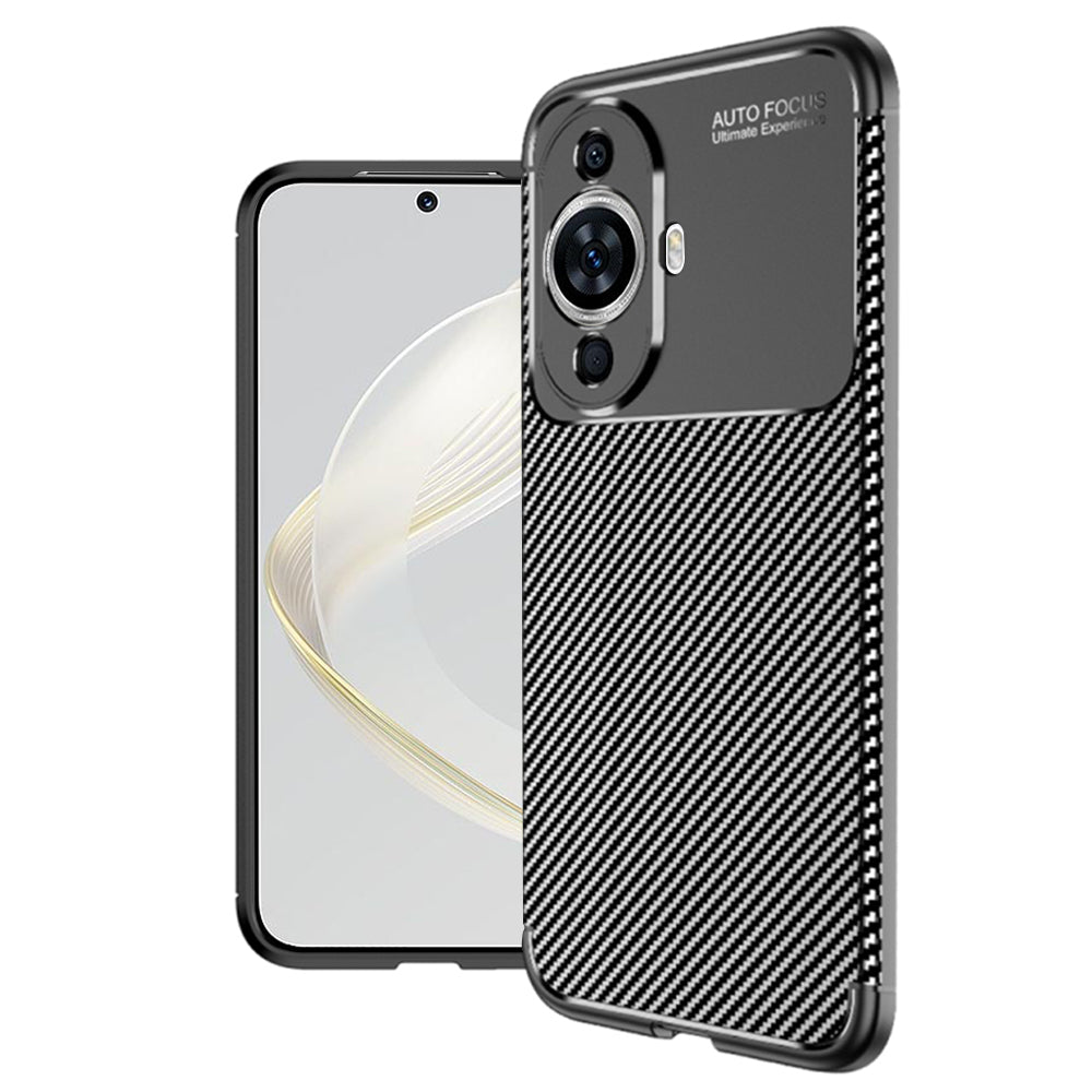 Maska za Huawei nova 12s / nova 11, Techsuit, CarbonFiber, Crna