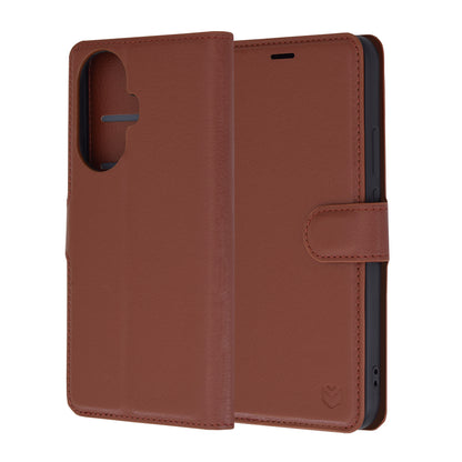 Futrola za Huawei nova 12s / nova 11, Techsuit, Kožna Folio, Smeđa