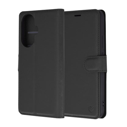 Futrola za Huawei nova 12s / nova 11, Techsuit, Kožna Folio, Crna