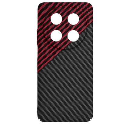 Maska za Huawei nova 13i / nova 12i, Techsuit, Carbonite FiberShell, Crno Crvena