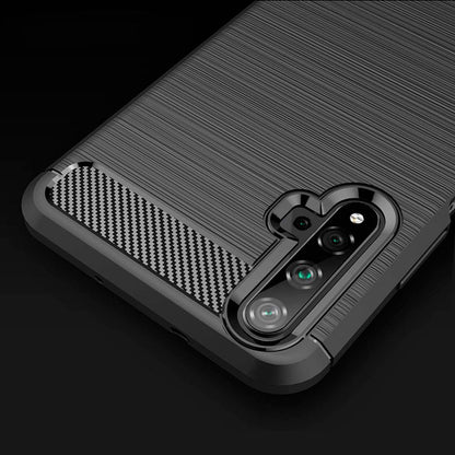 Maska za Huawei nova 5T / Honor 20, Techsuit, Karbon, Crna