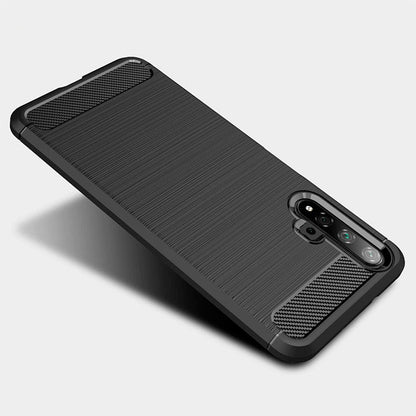 Maska za Huawei nova 5T / Honor 20, Techsuit, Karbon, Crna