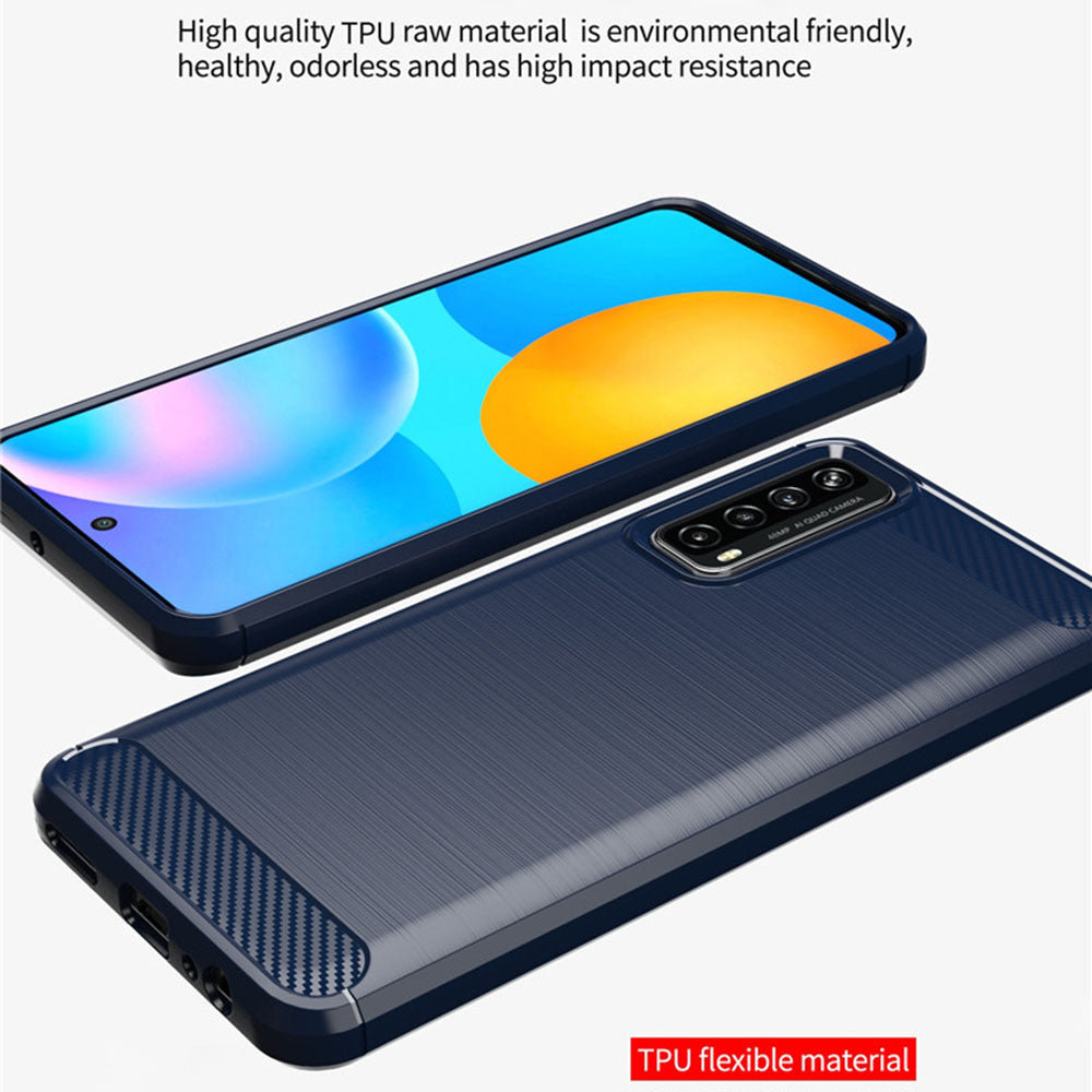 Maska za Huawei P smart 2021, Techsuit, Karbon, Crna