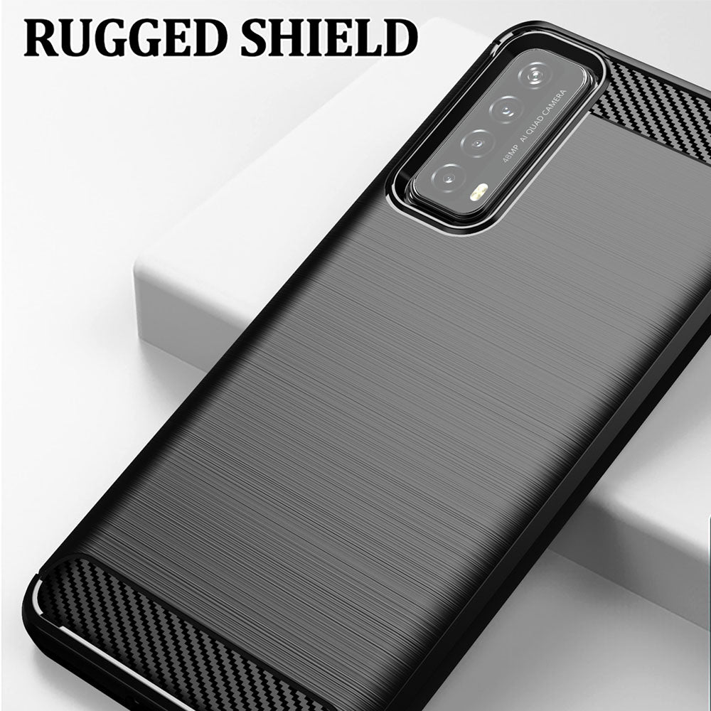 Maska za Huawei P smart 2021, Techsuit, Karbon, Crna