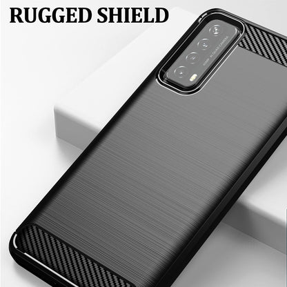 Maska za Huawei P smart 2021, Techsuit, Karbon, Crna