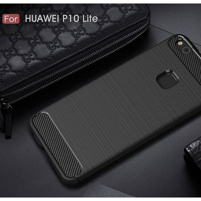 Maska za Huawei P10 Lite, Techsuit, Karbon, Crna