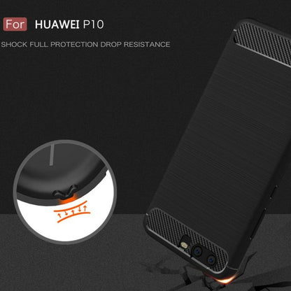 Maska za Huawei P10, Techsuit, Karbon, Crna