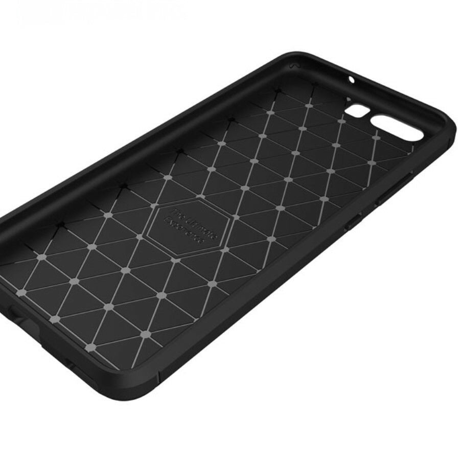 Maska za Huawei P10, Techsuit, Karbon, Crna