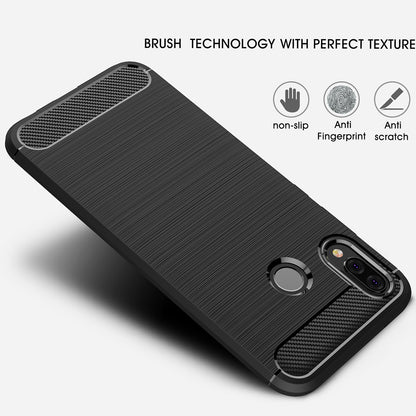 Maska za Huawei P20 Lite, Techsuit, Karbon, Crna
