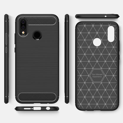 Maska za Huawei P20 Lite, Techsuit, Karbon, Crna