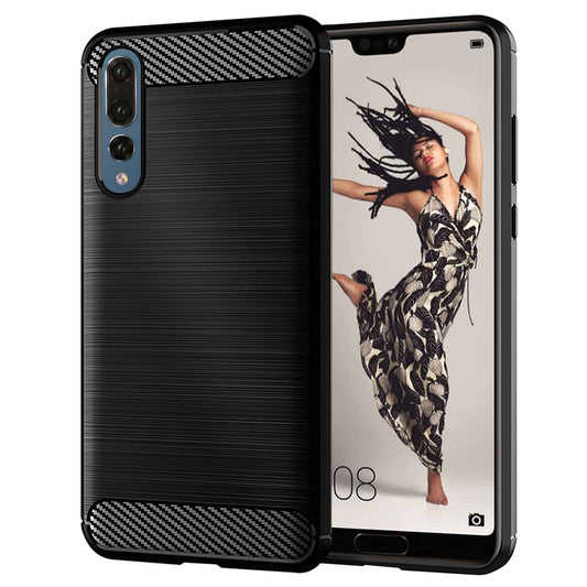Maska za Huawei P20 Pro, Techsuit, Karbon, Crna
