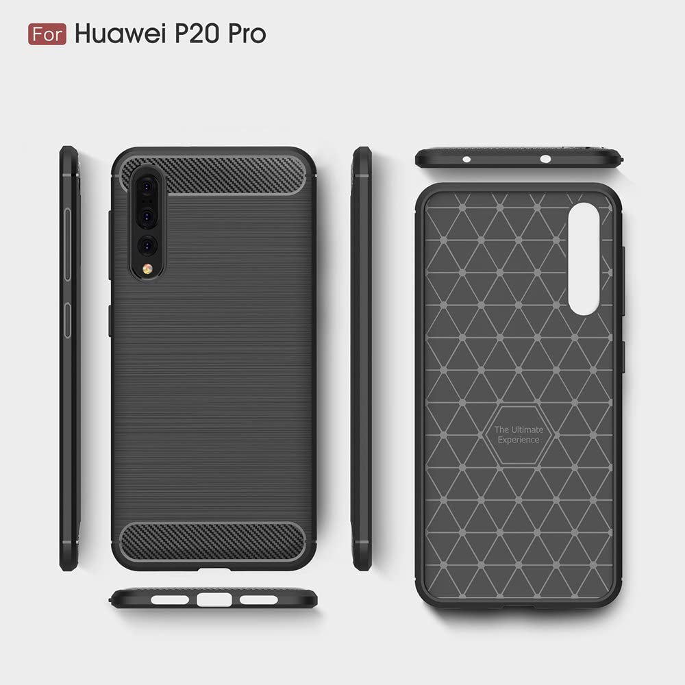 Maska za Huawei P20 Pro, Techsuit, Karbon, Crna