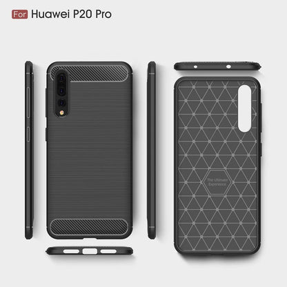 Maska za Huawei P20 Pro, Techsuit, Karbon, Crna