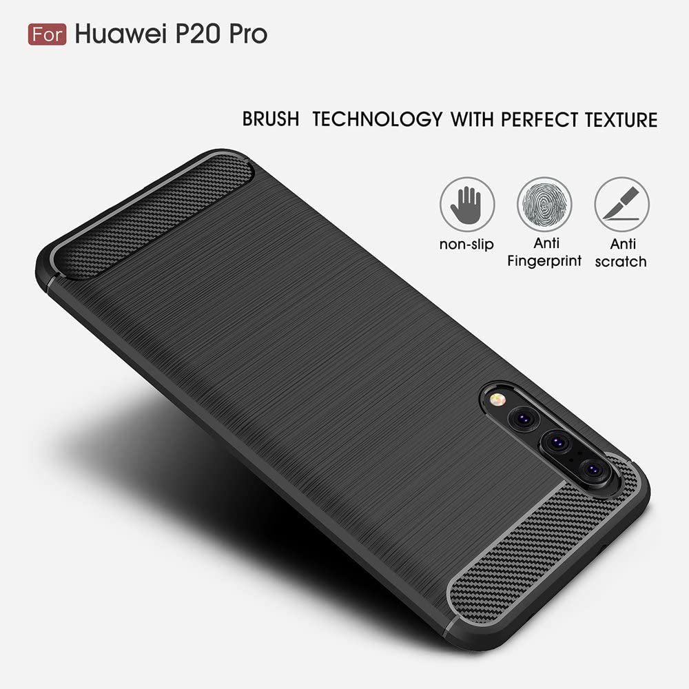 Maska za Huawei P20 Pro, Techsuit, Karbon, Crna