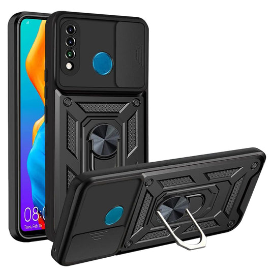 Maska za Huawei P30 lite New Edition / P30 lite, Techsuit, CamShield, Crna