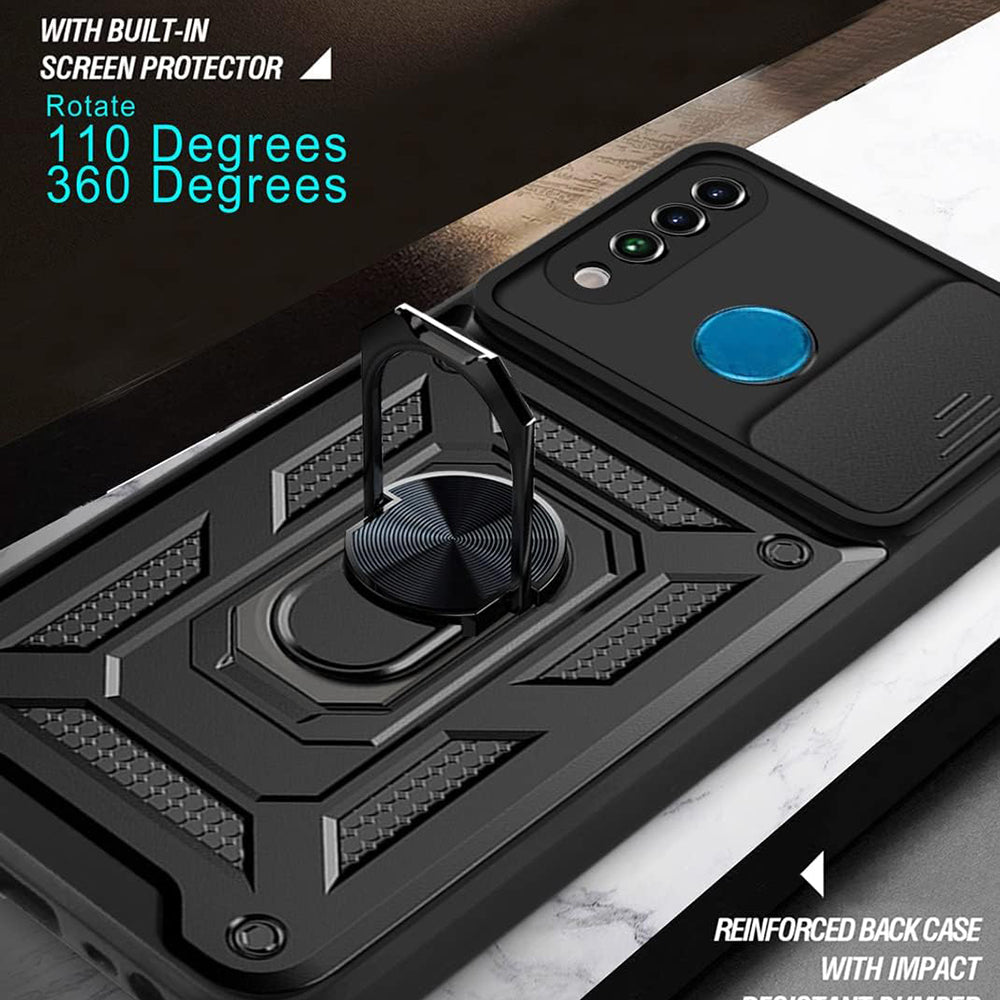 Maska za Huawei P30 lite New Edition / P30 lite, Techsuit, CamShield, Crna