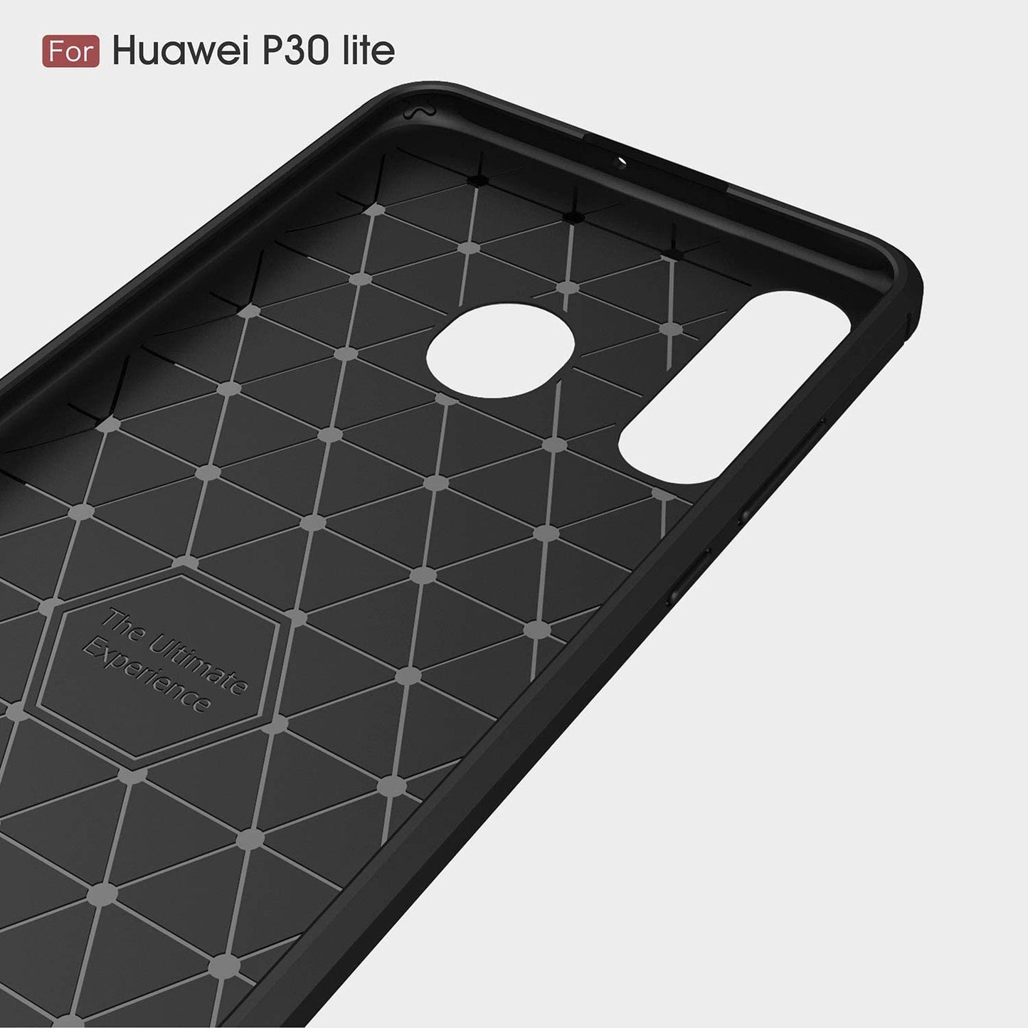 Maska za Huawei P30 lite New Edition / P30 lite, Techsuit, Karbon, Crna