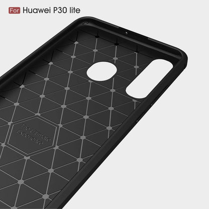 Maska za Huawei P30 lite New Edition / P30 lite, Techsuit, Karbon, Crna