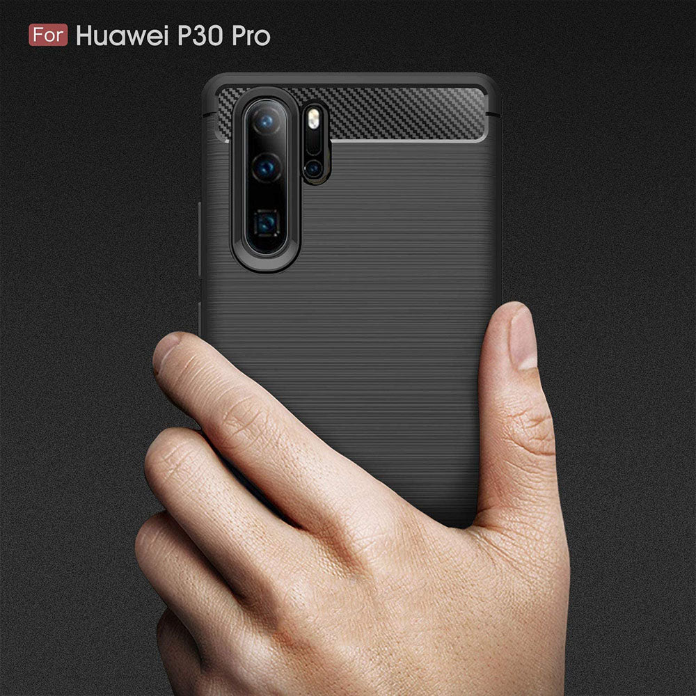 Futrola za Huawei P30 Pro New Edition / P30 Pro, Techsuit, Karbon, Crna