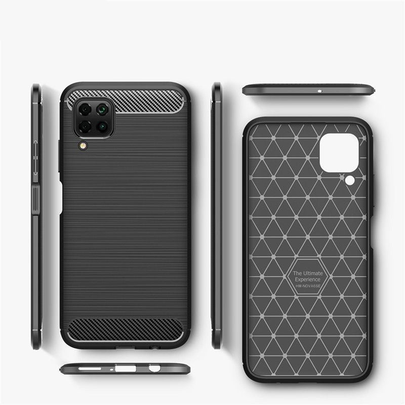 Maska za Huawei P40 lite 4G, Techsuit, Karbon, Crna