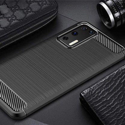 Maska za Huawei P40 Pro, Techsuit, Karbon, Crna