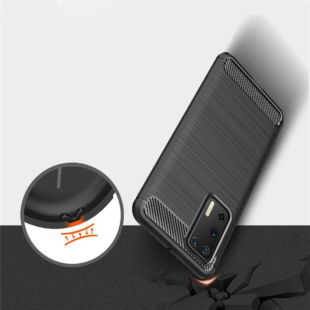 Maska za Huawei P40 Pro, Techsuit, Karbon, Crna
