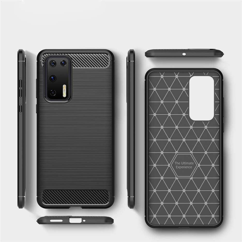 Maska za Huawei P40 Pro, Techsuit, Karbon, Crna