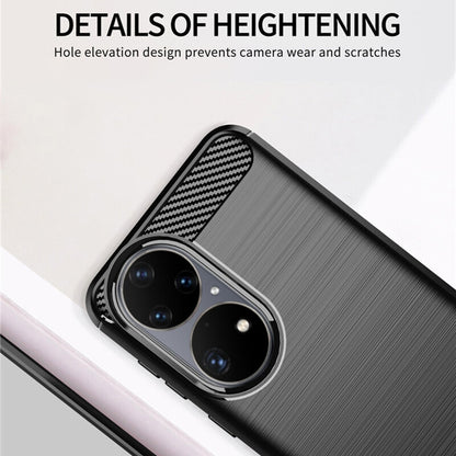 Maska za Huawei P50 Pro, Techsuit, Karbon, Crna
