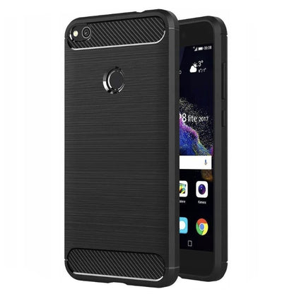 Maska za Huawei P9 Lite (2017) / P8 Lite (2017), Techsuit, Karbon, Crna