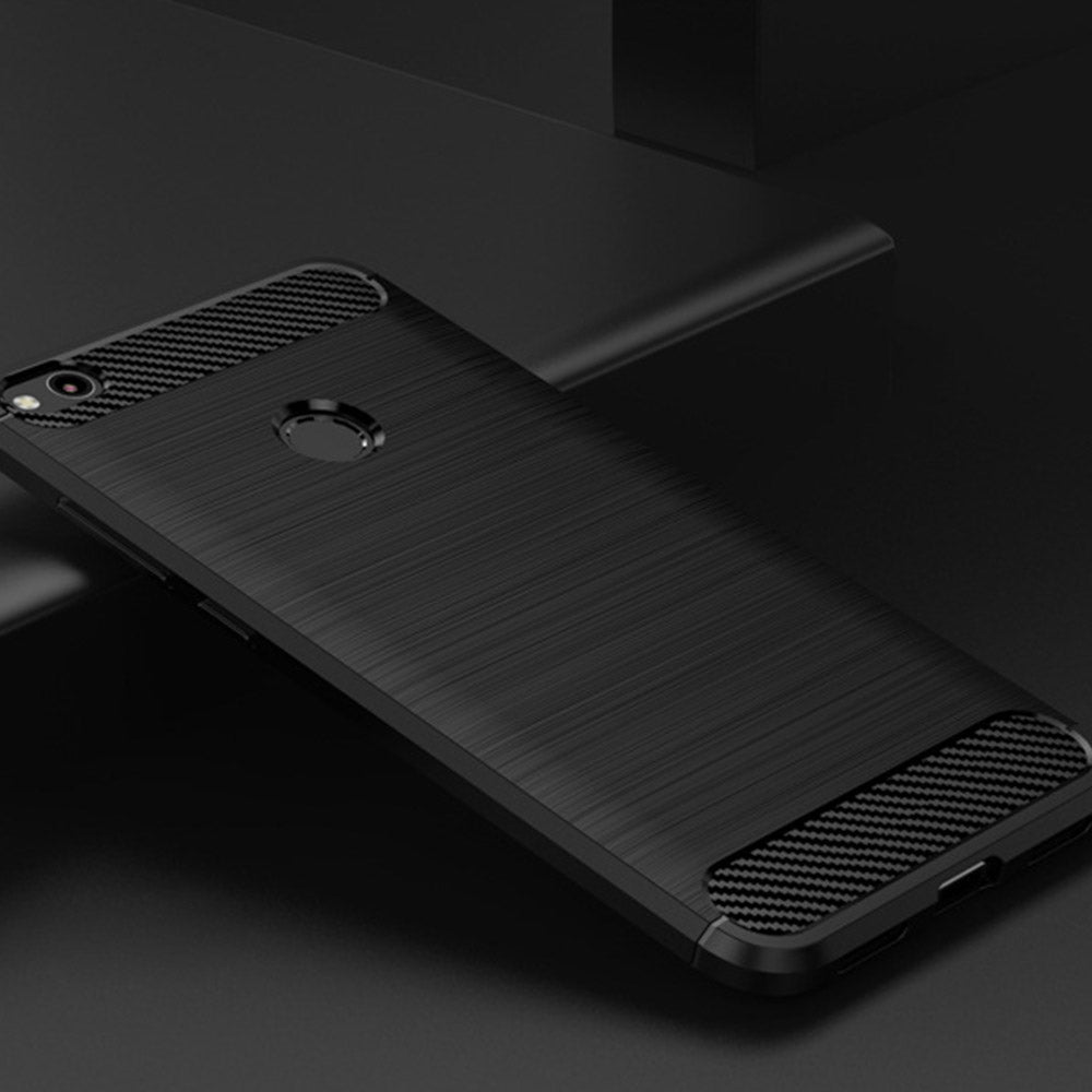 Maska za Huawei P9 Lite (2017) / P8 Lite (2017), Techsuit, Karbon, Crna