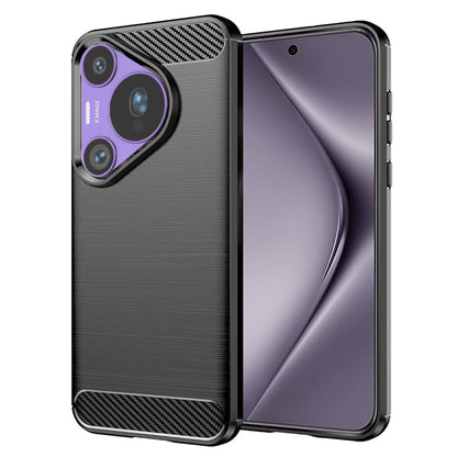Maska za Huawei Pura 70 Pro, Techsuit, Karbon, Crna