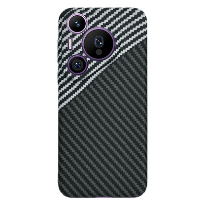 Maska za Huawei Pura 70 Pro, Techsuit, Carbonite FiberShell, Crno Siva