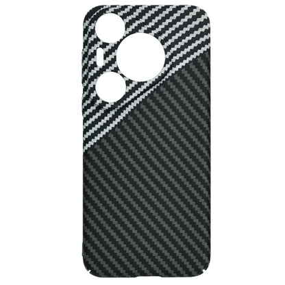 Maska za Huawei Pura 70 Pro, Techsuit, Carbonite FiberShell, Crno Siva