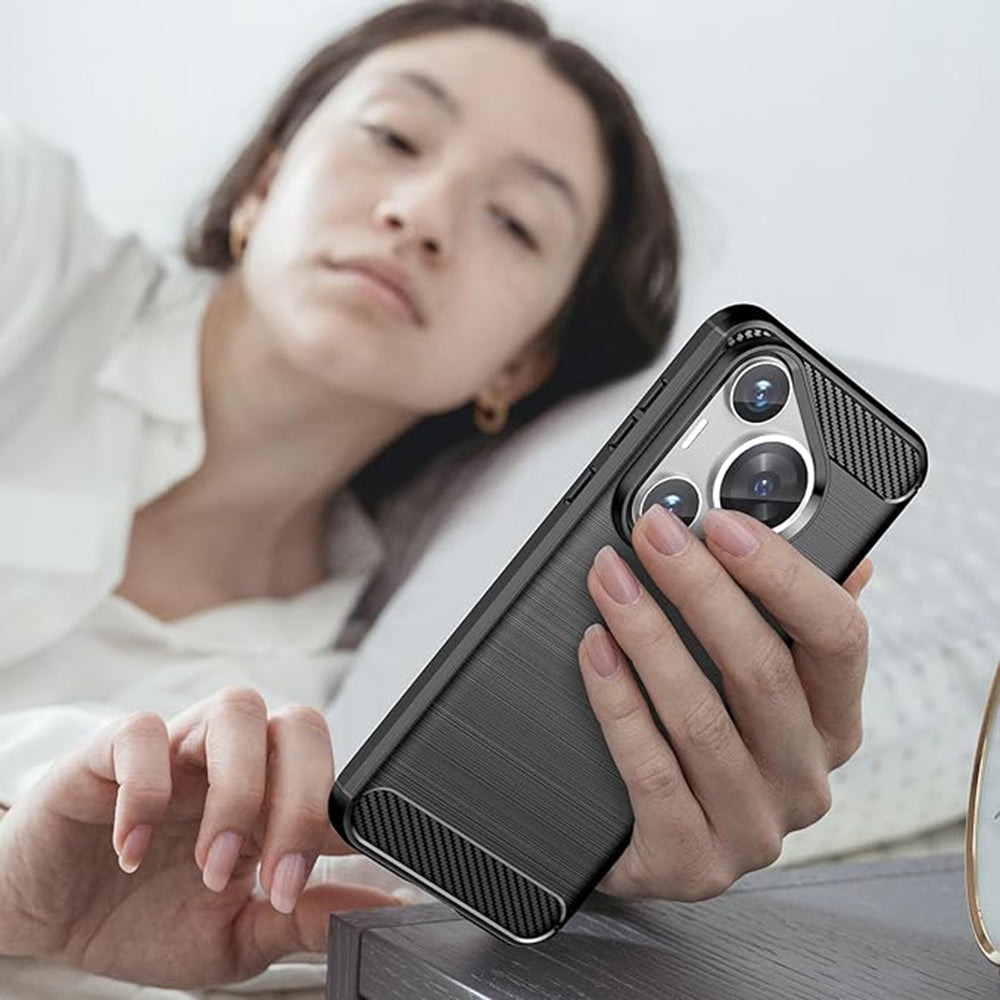 Maska za Huawei Pura 70, Techsuit, Karbon, Plava