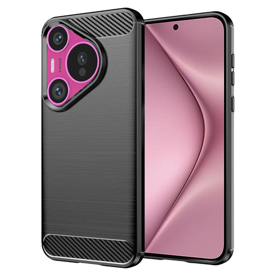 Maska za Huawei Pura 70, Techsuit, Karbon, Crna