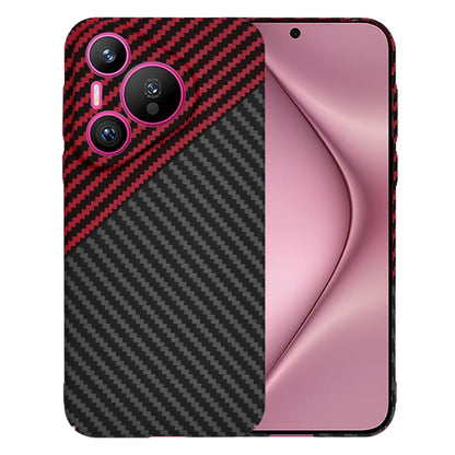 Maska za Huawei Pura 70, Techsuit, Carbonite FiberShell, Crno Crvena