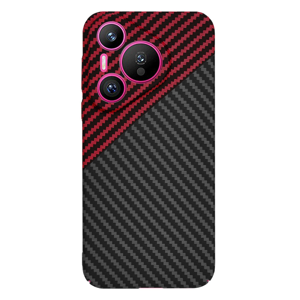 Maska za Huawei Pura 70, Techsuit, Carbonite FiberShell, Crno Crvena